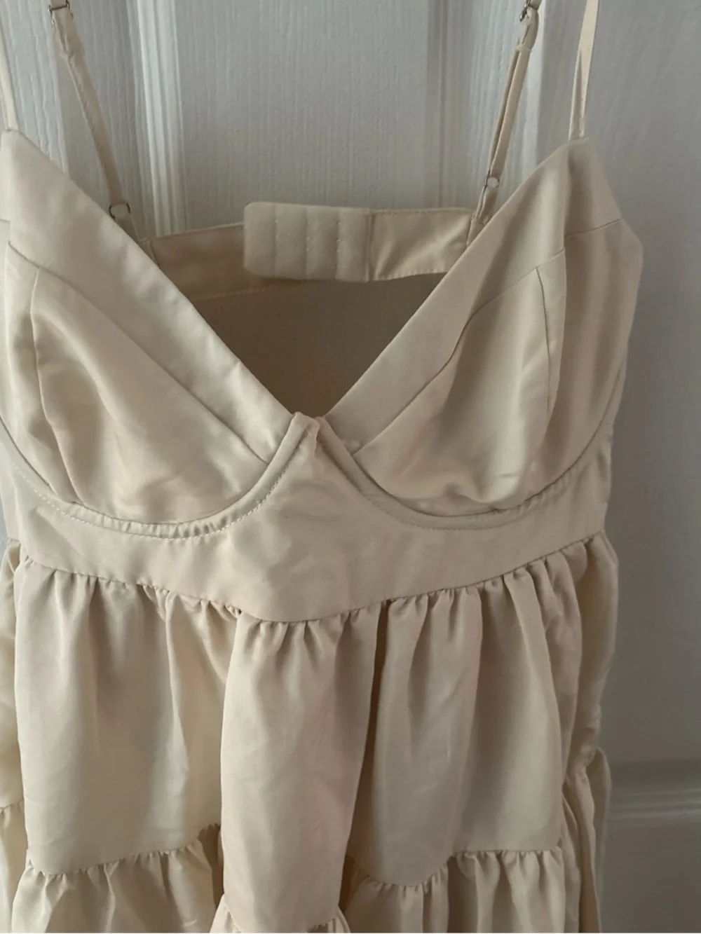 Forever 21 Cream Tiered Spaghetti-Strap Maxi Dress - Picture 2 of 3